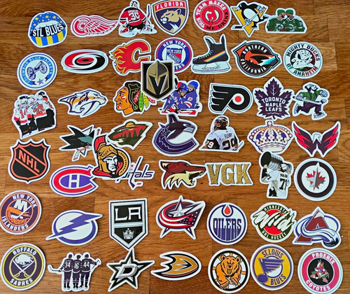 Nhl team logo aufkleber set - nhl,